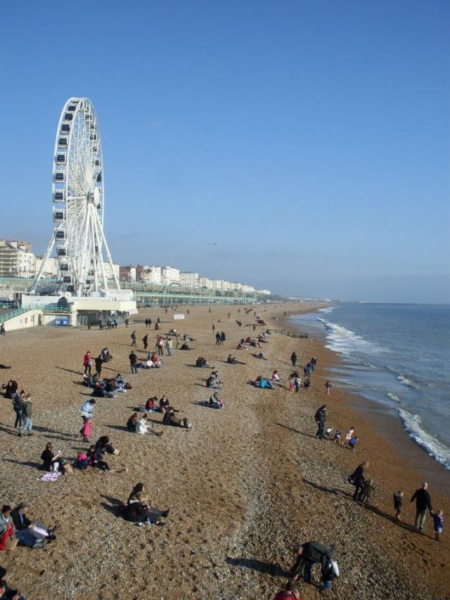 pláž v Brightonu